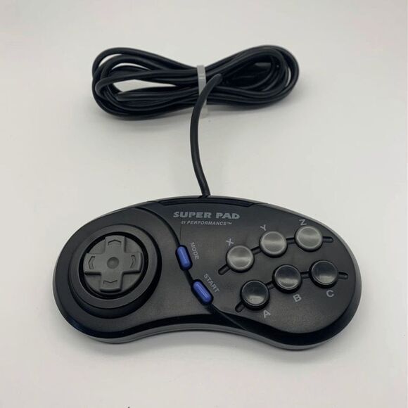 Super Pad By PERFORMANCE for Sega Genesis 6 Button Controller Model No:‎ P-042 - Picture 1 of 5